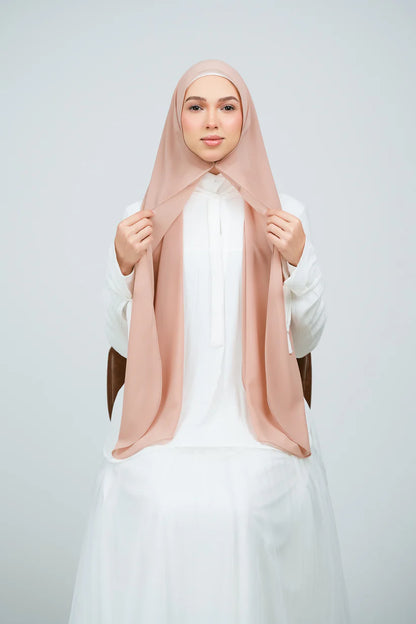 [★New] HoodX Curve [Pearl Chiffon] in Chai