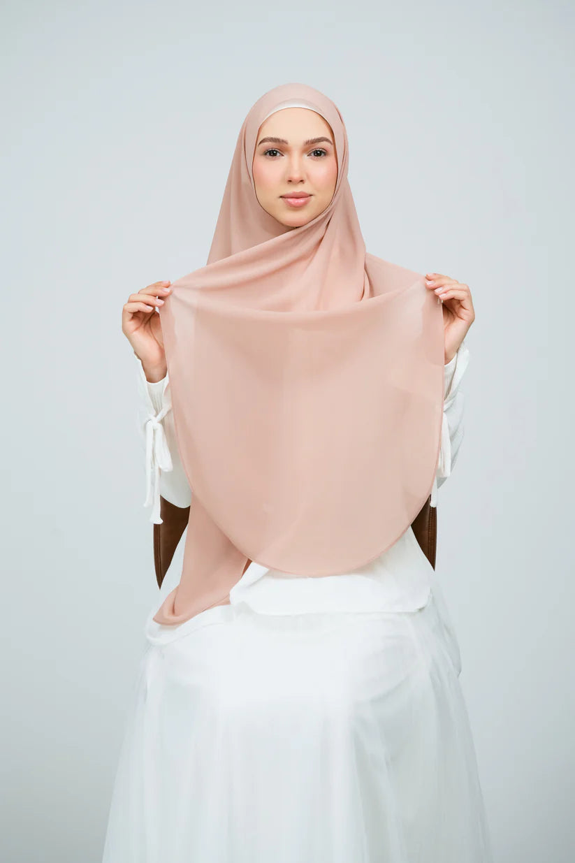 [★New] HoodX Curve [Pearl Chiffon] in Chai
