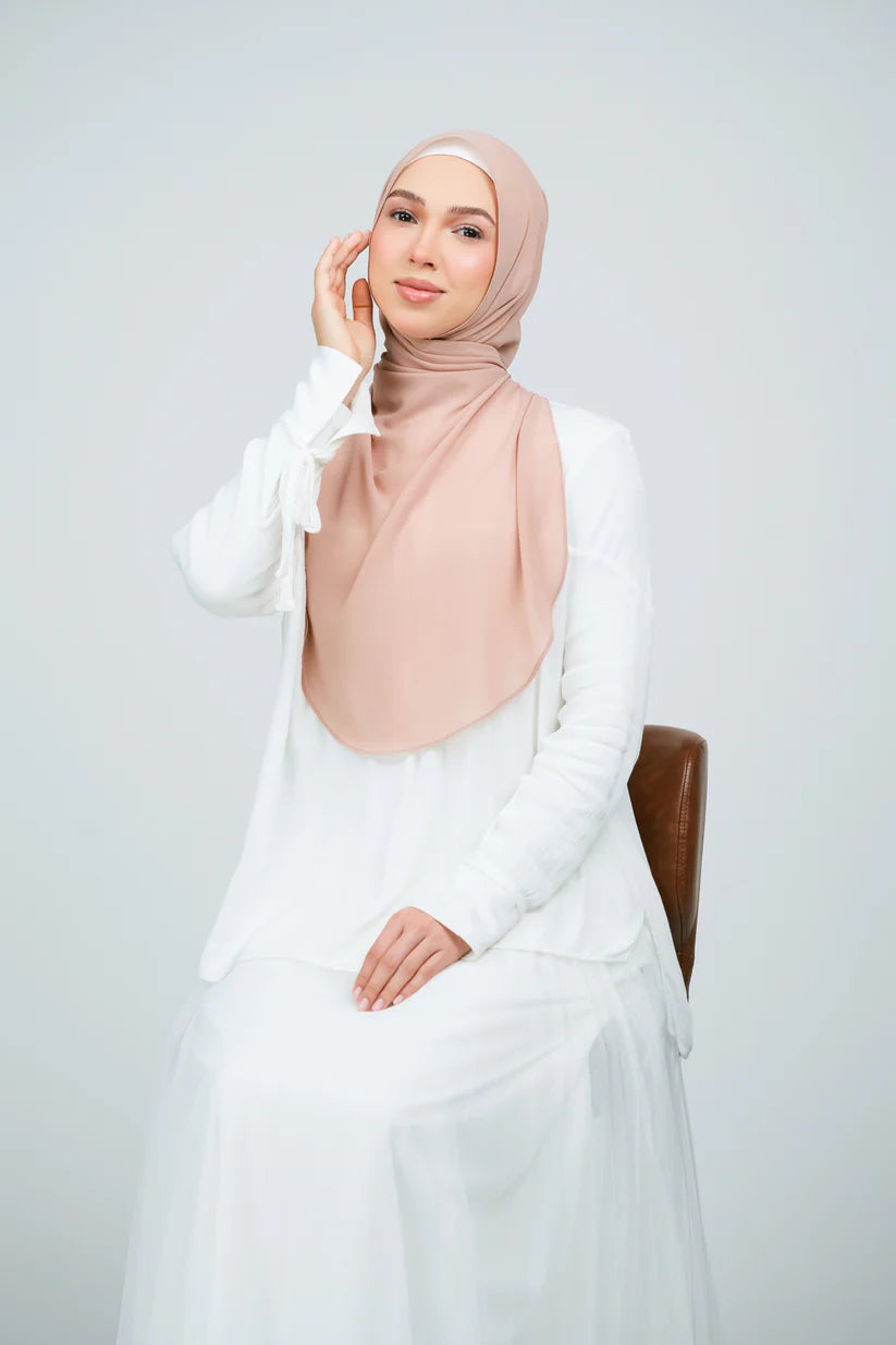 [★New] HoodX Curve [Pearl Chiffon] in Chai
