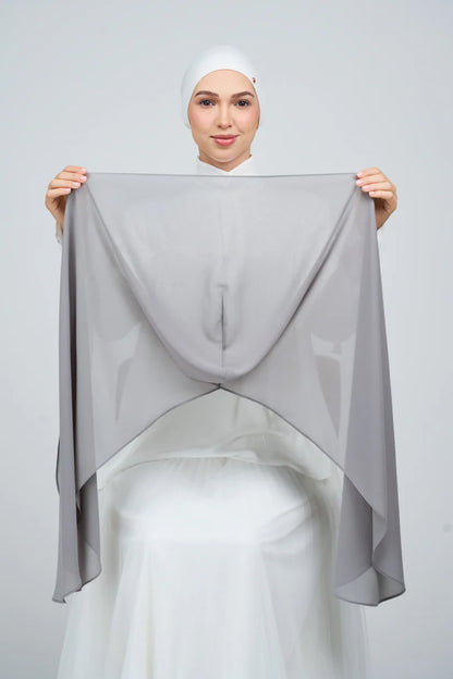 [★New] HoodX Curve [Pearl Chiffon] in Deep Grey