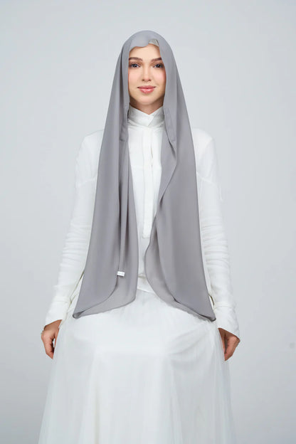 [★New] HoodX Curve [Pearl Chiffon] in Deep Grey