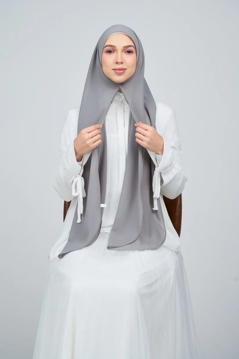 [★New] HoodX Curve [Pearl Chiffon] in Deep Grey