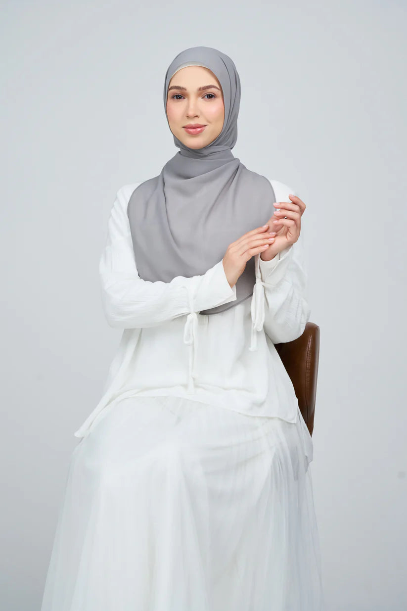 [★New] HoodX Curve [Pearl Chiffon] in Deep Grey