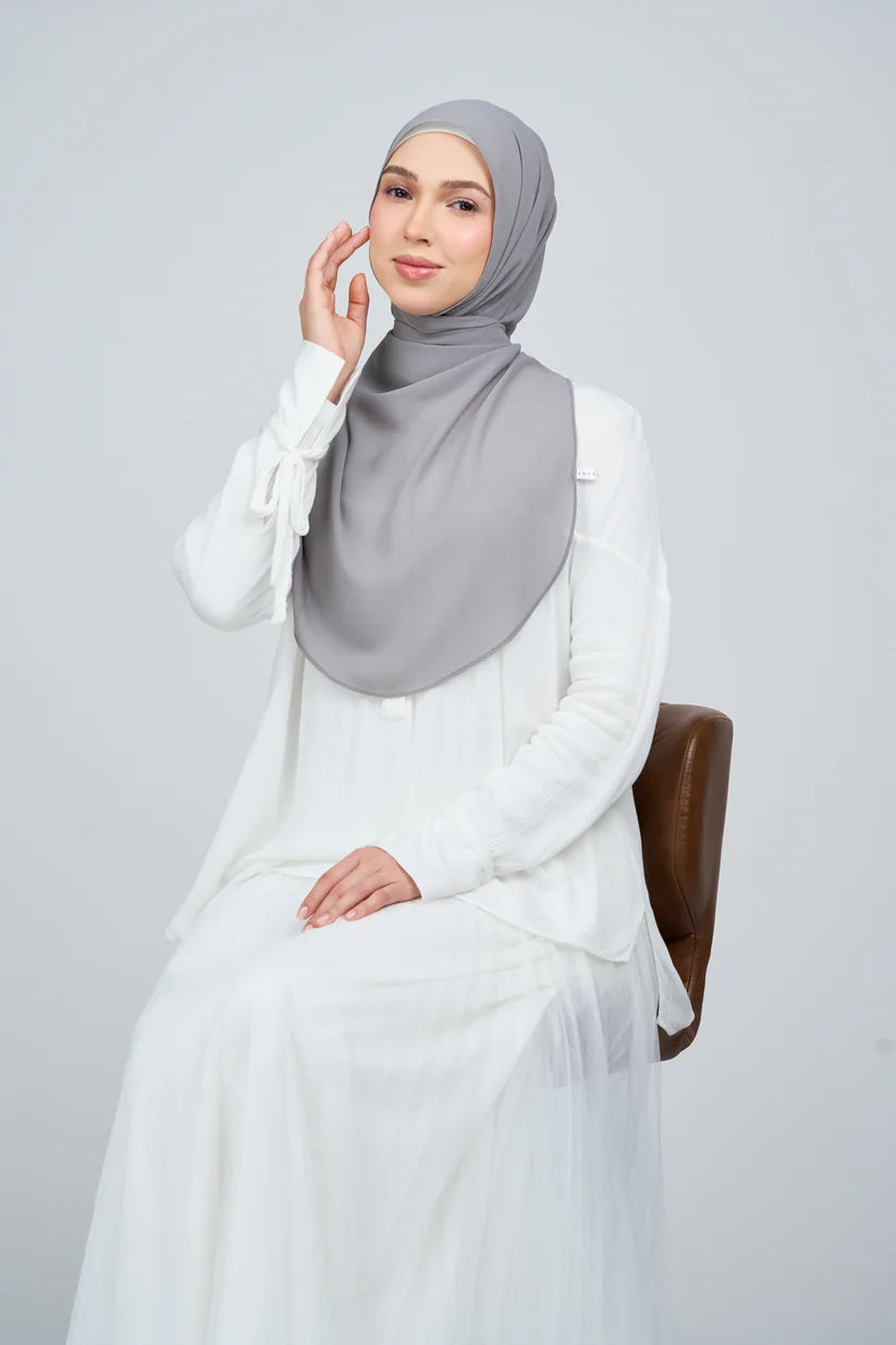 [★New] HoodX Curve [Pearl Chiffon] in Deep Grey