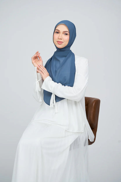 [★New] HoodX Curve [Pearl Chiffon] in Denim Blue