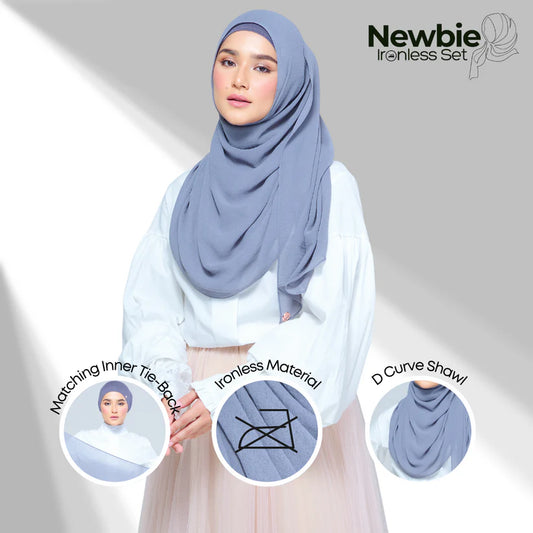 Newbie Ironless Set in Denim Grey