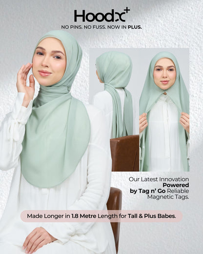 [★New] HoodX Curve [Pearl Chiffon] in Dusty Green