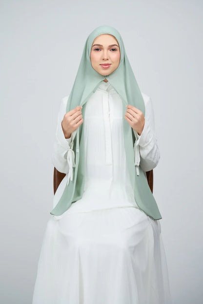 [★New] HoodX Curve [Pearl Chiffon] in Dusty Green