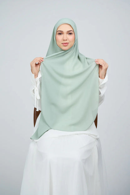[★New] HoodX Curve [Pearl Chiffon] in Dusty Green