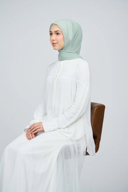 [★New] HoodX Curve [Pearl Chiffon] in Dusty Green