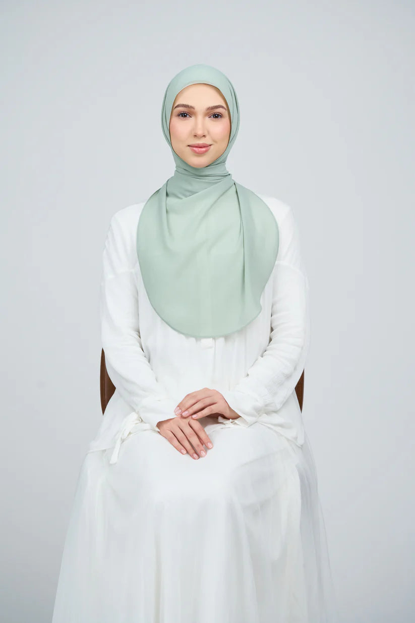 [★New] HoodX Curve [Pearl Chiffon] in Dusty Green