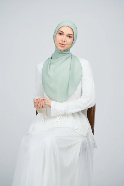 [★New] HoodX Curve [Pearl Chiffon] in Dusty Green