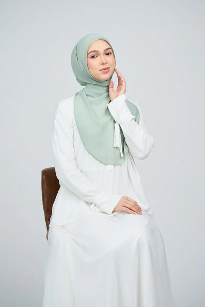 [★New] HoodX Curve [Pearl Chiffon] in Dusty Green