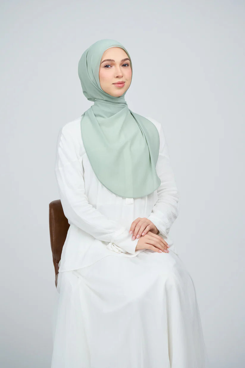 [★New] HoodX Curve [Pearl Chiffon] in Dusty Green