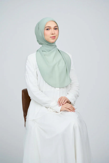 [★New] HoodX Curve [Pearl Chiffon] in Dusty Green