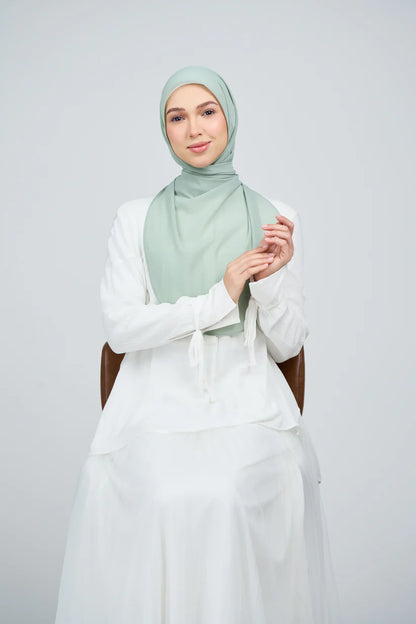 [★New] HoodX Curve [Pearl Chiffon] in Dusty Green