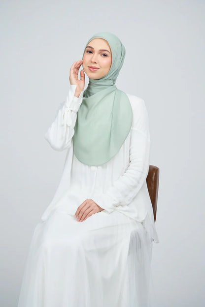 [★New] HoodX Curve [Pearl Chiffon] in Dusty Green