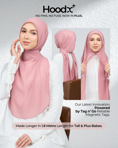 [★New] HoodX Curve [Pearl Chiffon] in Dusty Pink