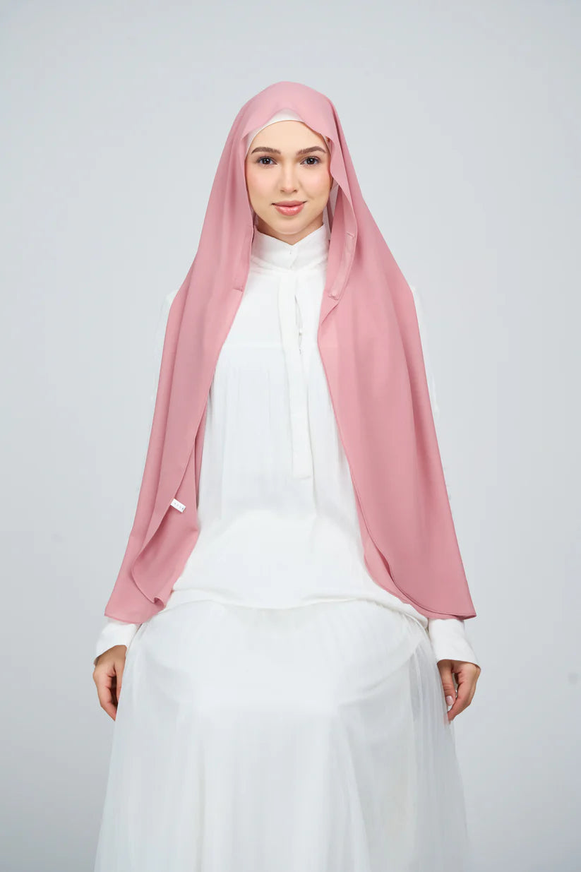 [★New] HoodX Curve [Pearl Chiffon] in Dusty Pink