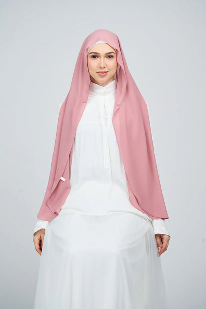 [★New] HoodX Curve [Pearl Chiffon] in Dusty Pink