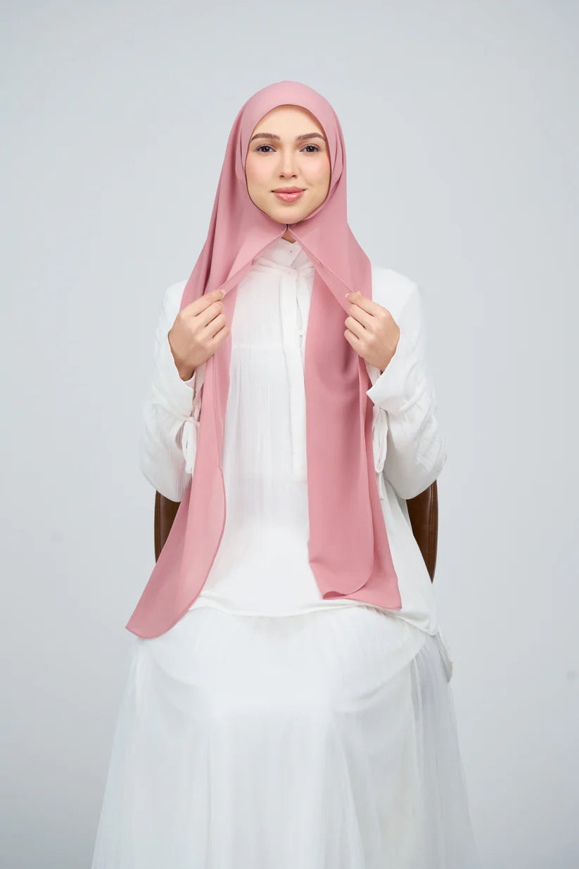 [★New] HoodX Curve [Pearl Chiffon] in Dusty Pink