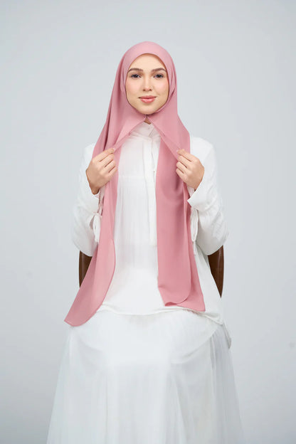 [★New] HoodX Curve [Pearl Chiffon] in Dusty Pink