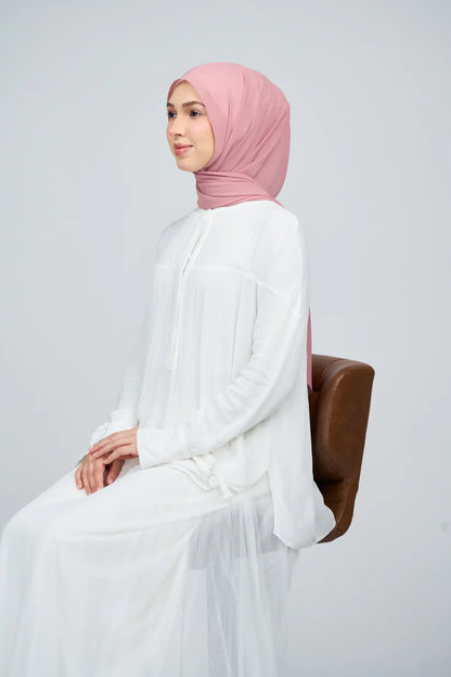 [★New] HoodX Curve [Pearl Chiffon] in Dusty Pink