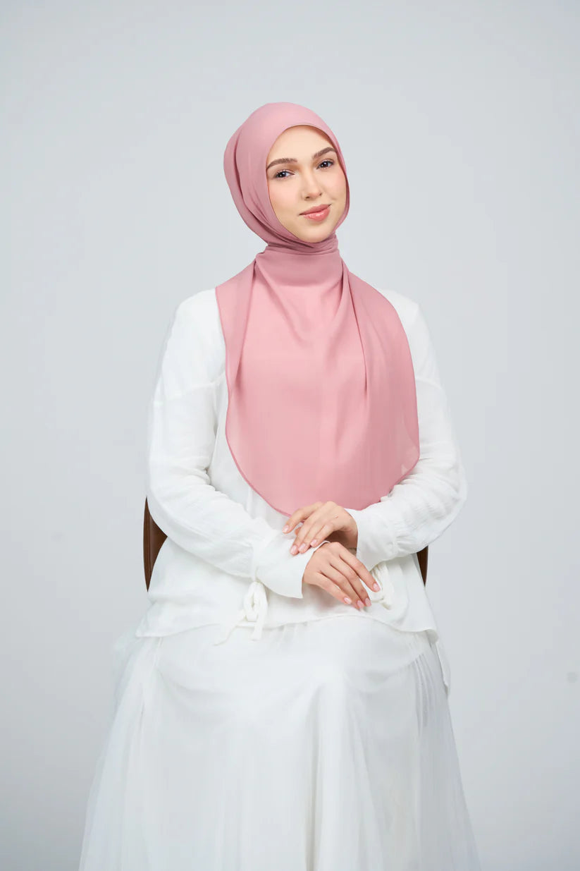 [★New] HoodX Curve [Pearl Chiffon] in Dusty Pink