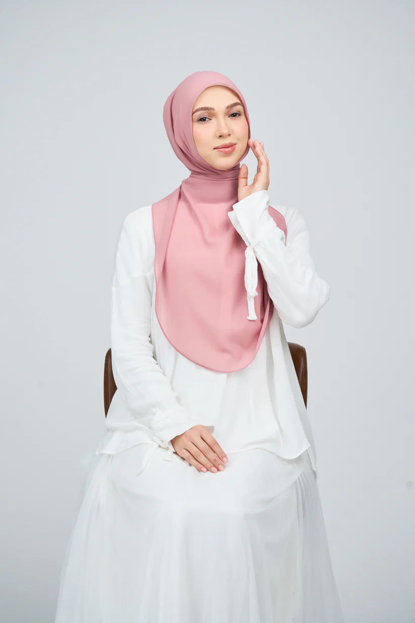 [★New] HoodX Curve [Pearl Chiffon] in Dusty Pink
