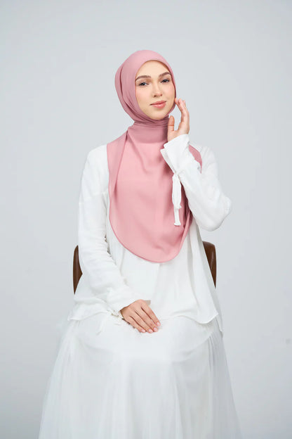 [★New] HoodX Curve [Pearl Chiffon] in Dusty Pink