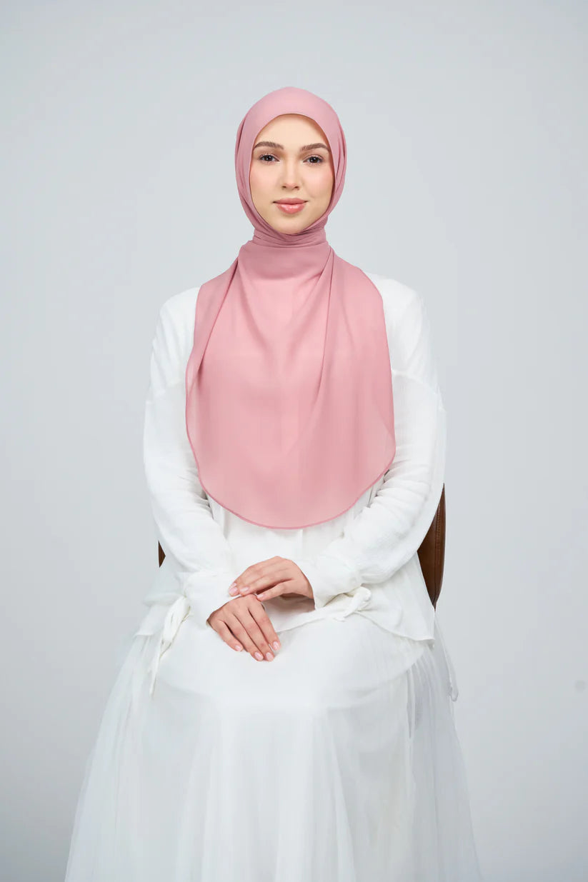 [★New] HoodX Curve [Pearl Chiffon] in Dusty Pink