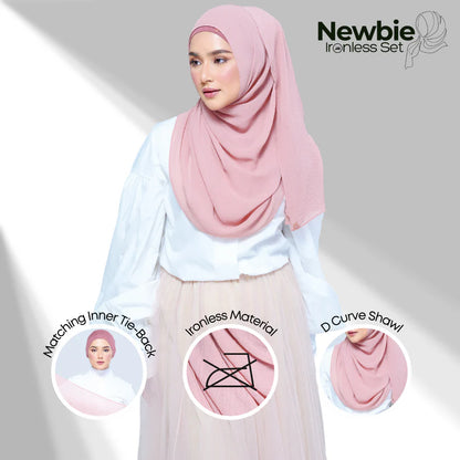 Newbie Ironless Set in Dusty Pink