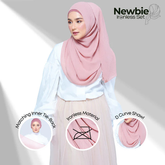 Newbie Ironless Set in Dusty Pink