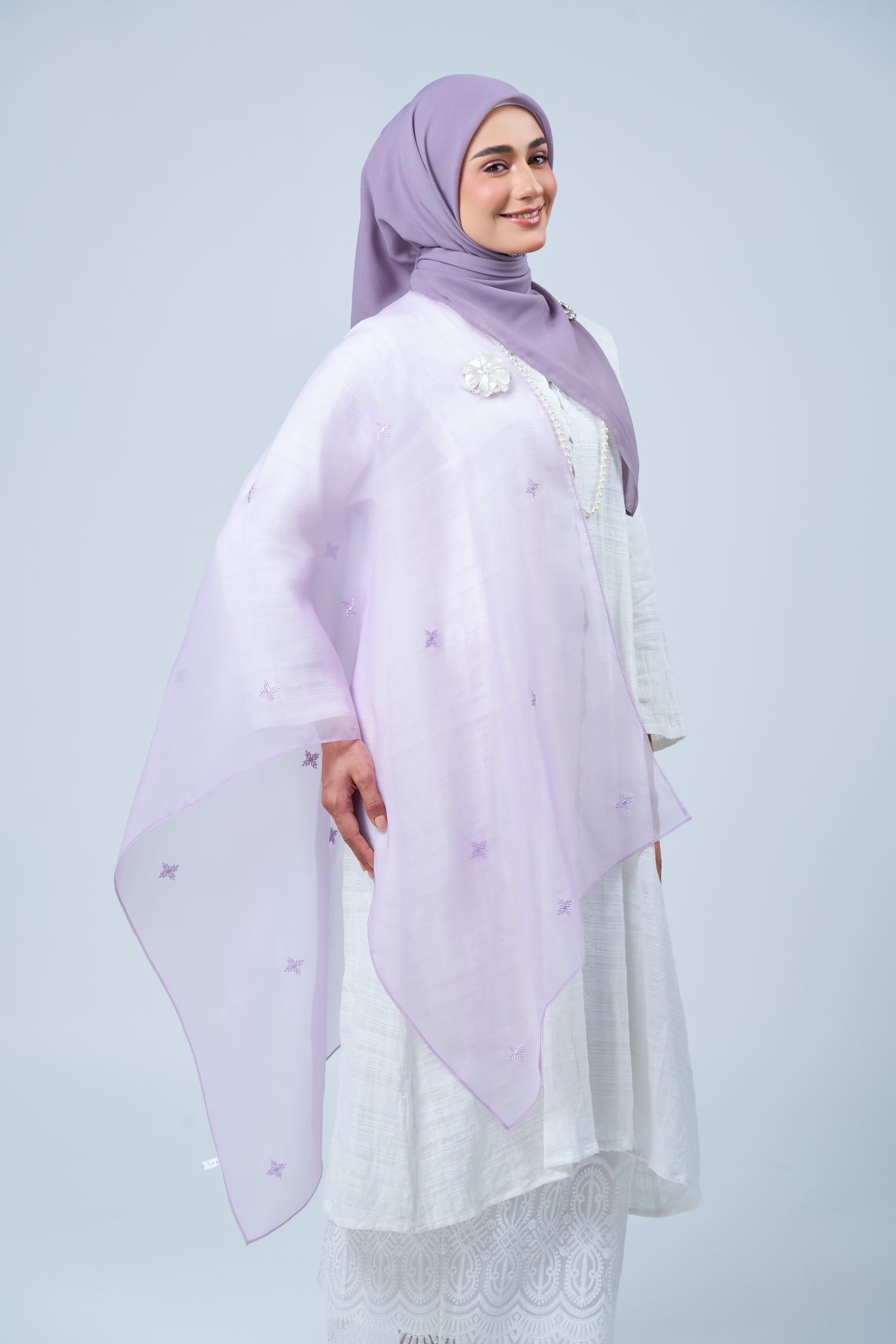2IN1 Rhea Raya Set in Melur [Heather Purple]