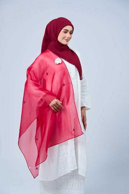 2IN1 Rhea Raya Set in Mawar [Maroon]