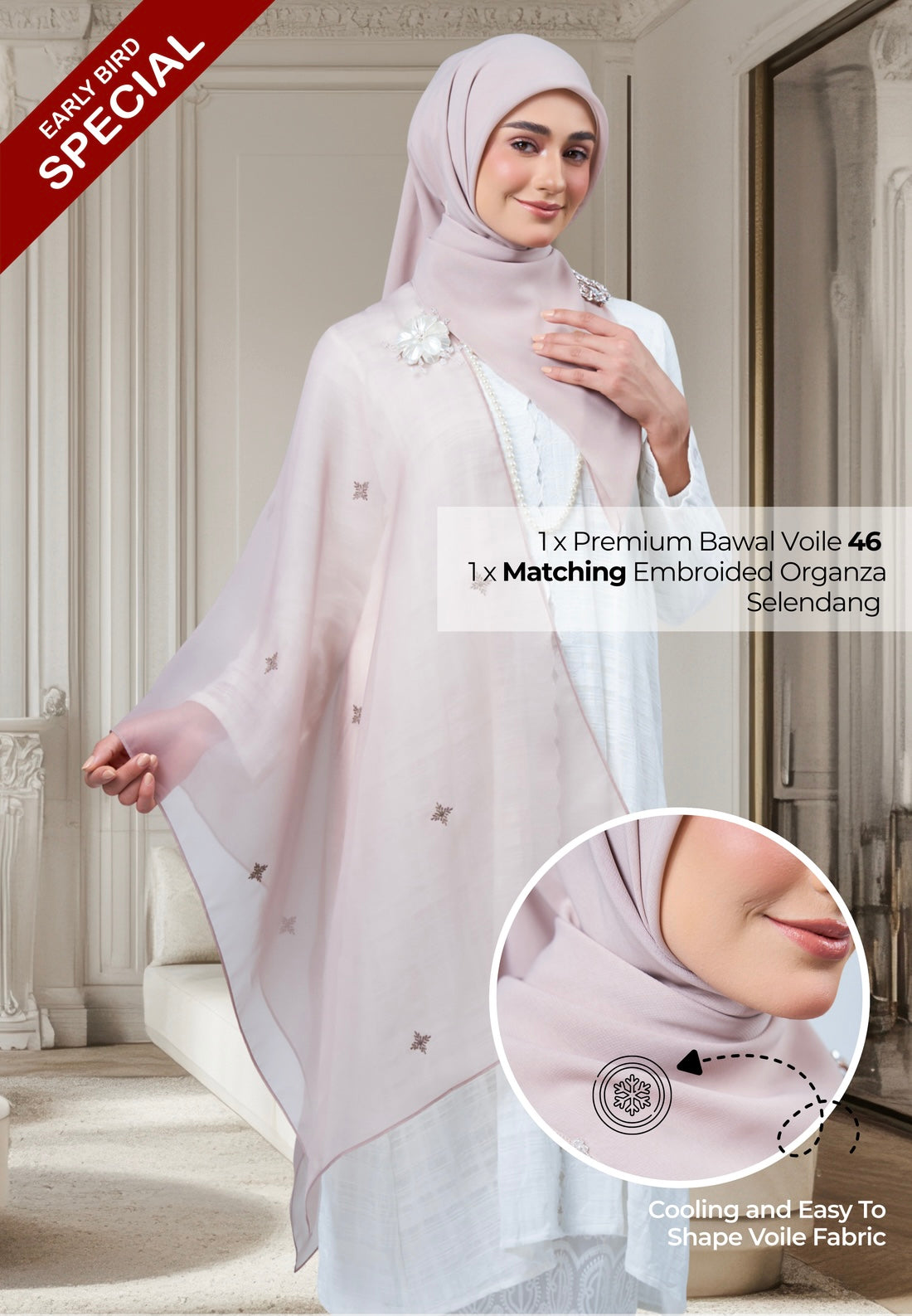 2IN1 Rhea Raya Set in Ratna [Ash]