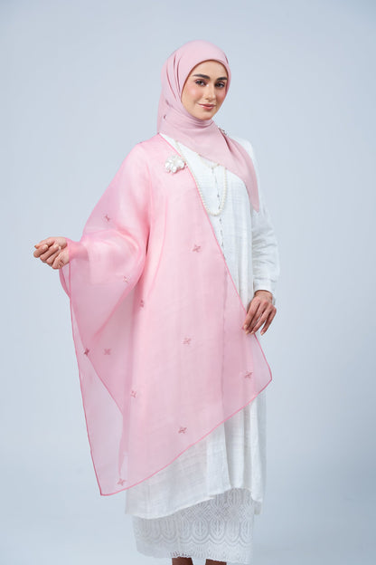 Selendang Rhea in Seroja [Dusty Pink]