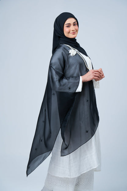 Selendang Rhea in Cempaka [Classic Black]