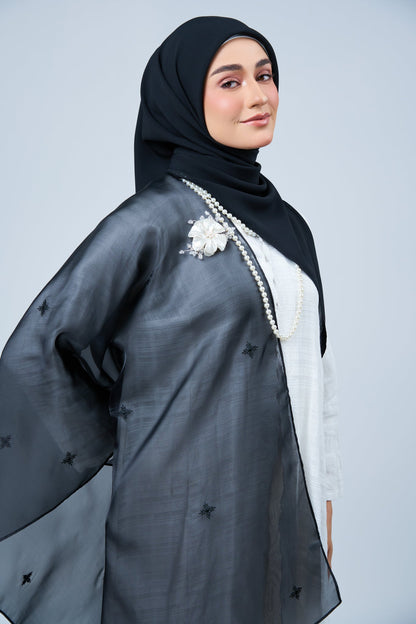 Selendang Rhea in Cempaka [Classic Black]