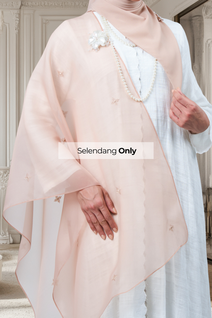 Selendang Rhea in Kemboja [Nude Rose]