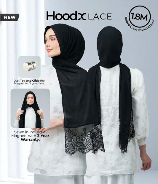 HoodX Lace in Classic Black