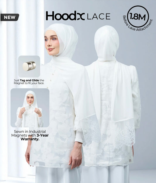 HoodX Lace in Pure White