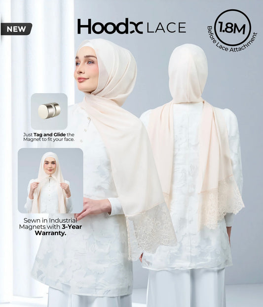 HoodX Lace in Light Peach