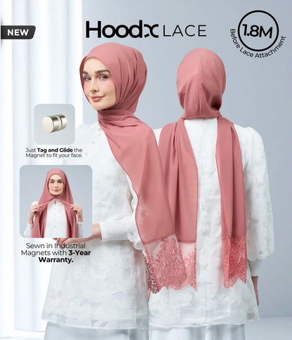 HoodX Lace in Turkish Rose