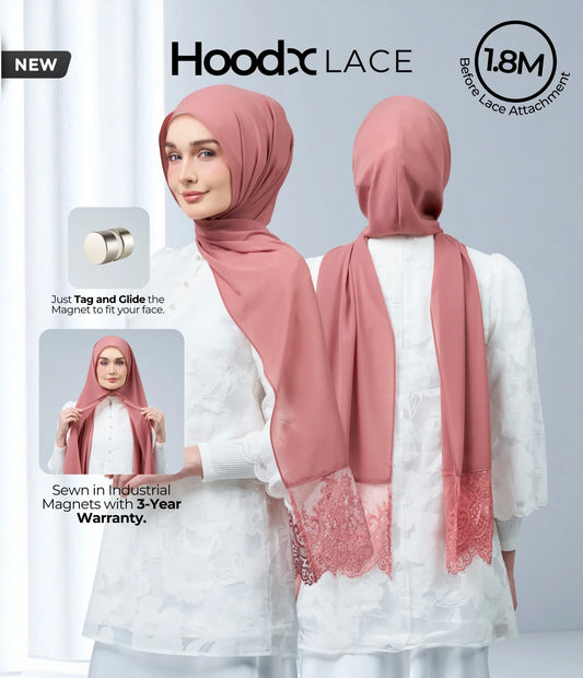 HoodX Lace in Turkish Rose