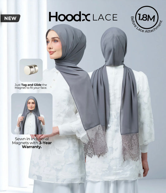 HoodX Lace in Deep Grey