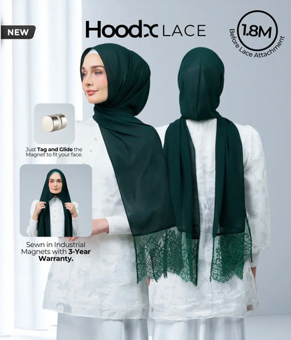 HoodX Lace in Deep Green