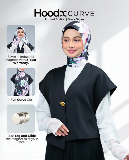 HoodX Curve Printed in Dream Noir