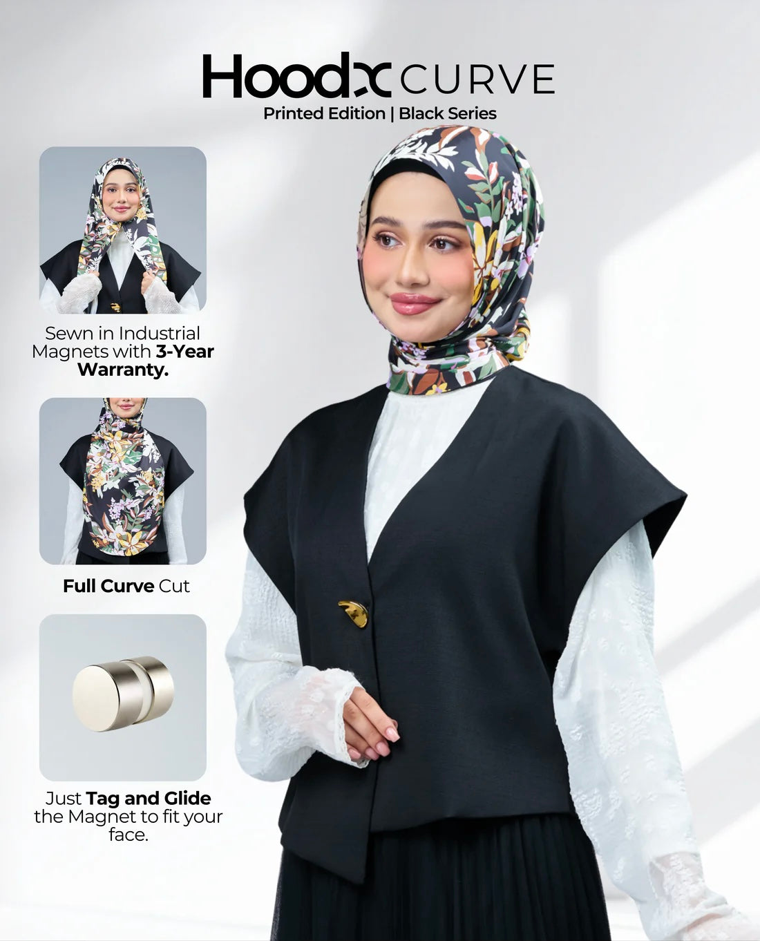 HoodX Curve Printed in Midnight Forest