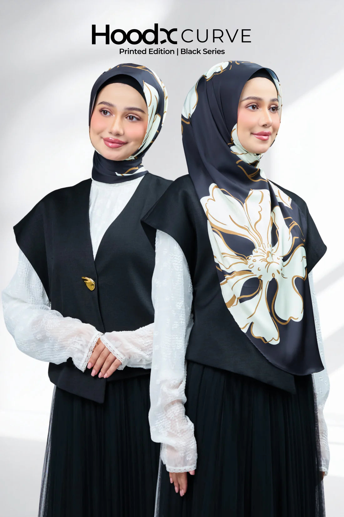 HoodX Curve Printed in Obsidian Lux